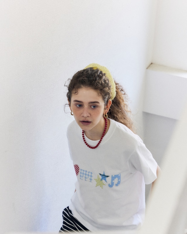 playful patch tee (white)