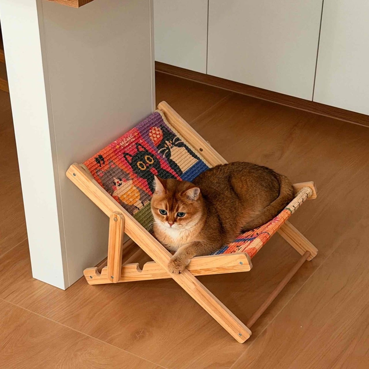 JL31 .春夏用 猫のサイザル折りたたみチェア | 耐引っかき猫スクラッ