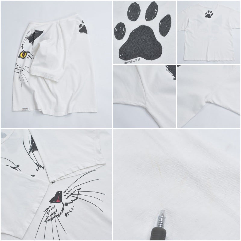 90s USA製 crazy shirts クレイジーシャツ キャットフェイス ネコ 猫