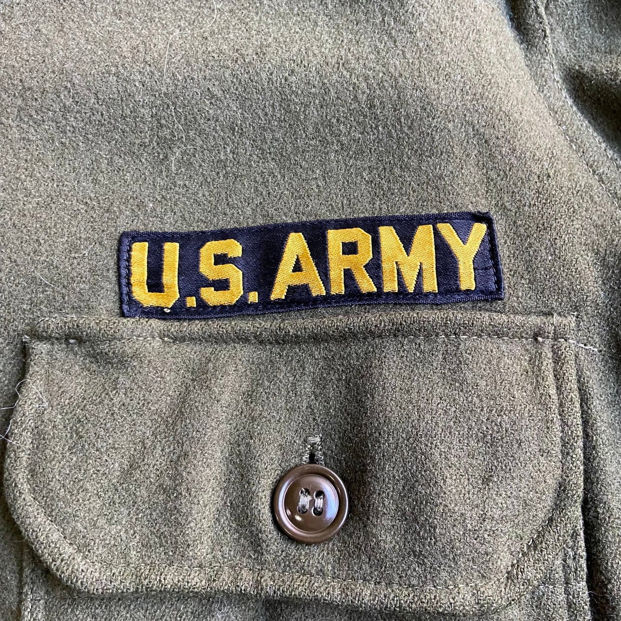 50年代 ビンテージ U.S.ARMY 米軍実品 ウール ミリタリーシャツ 