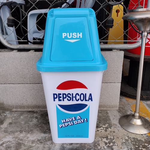 USアドバタイジング◆20L ダストボックス/PEPSI　ペプシコーラ　ブルー◆アメリカンガレージ　ゴミ箱　ダイナー