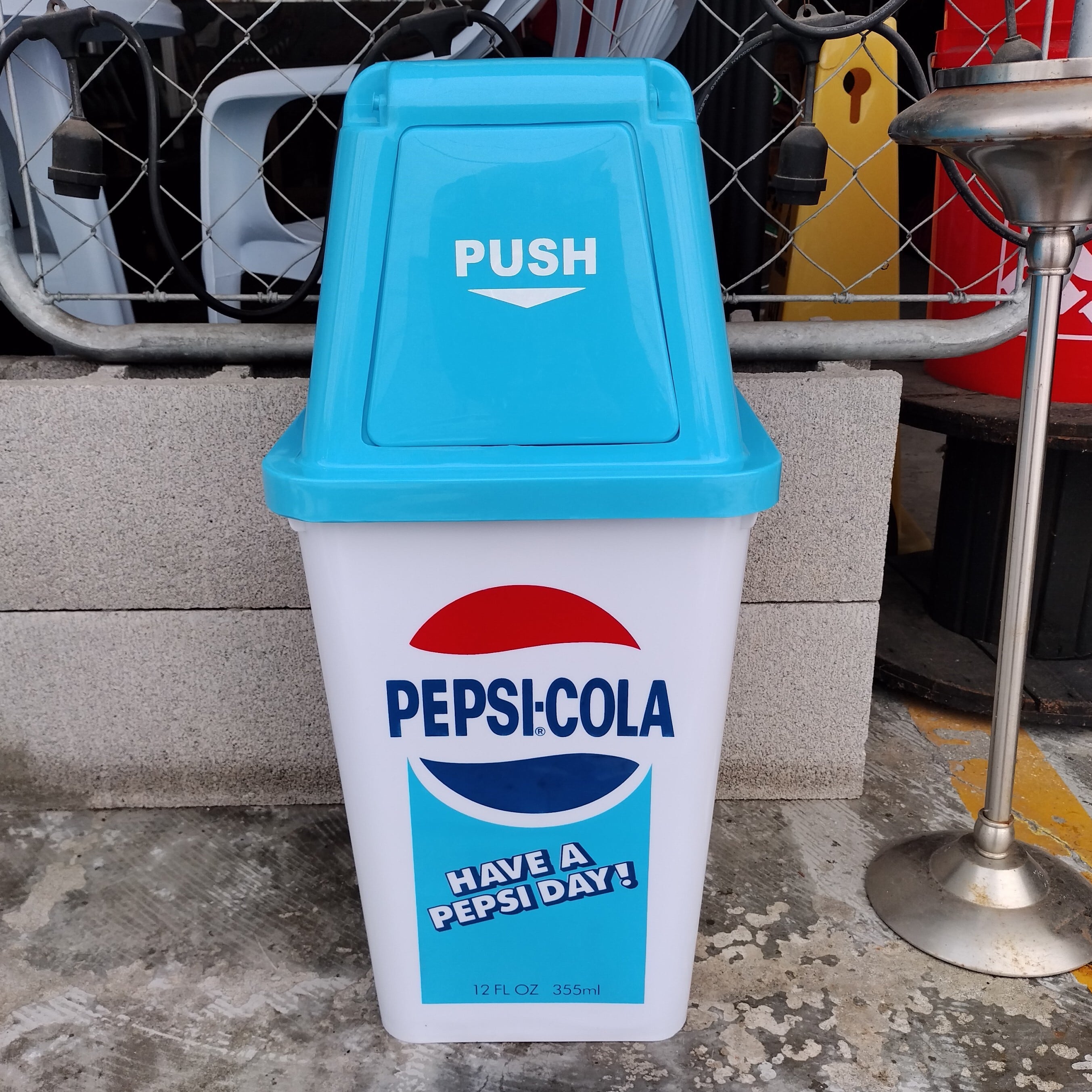 USアドバタイジング◆20L ダストボックス/PEPSI ペプシコーラ ブルー◆アメリカンガレージ ゴミ箱 ダイナー