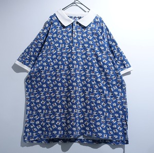90s “Mickey” Various Photo Pattern Design Polo Shirt