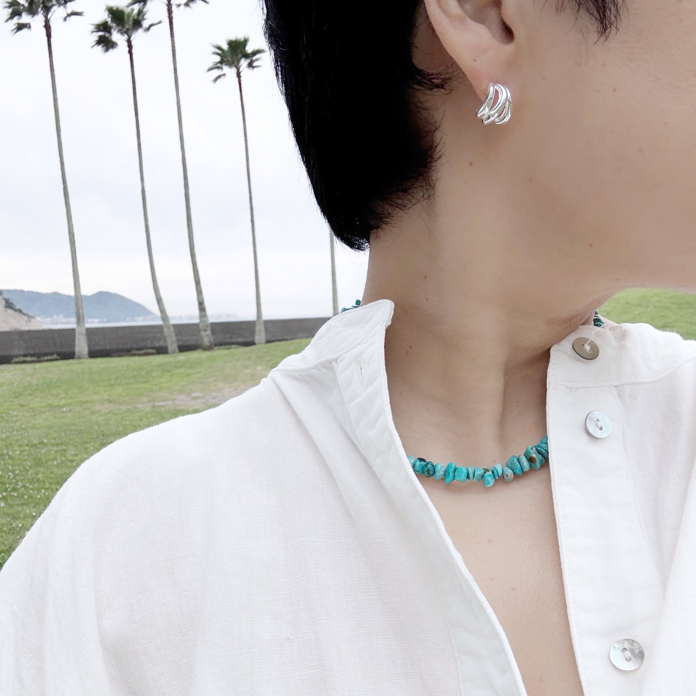 Lagoon Original チベッタン ターコイズ 一連 ネックレス 40/45/50cm