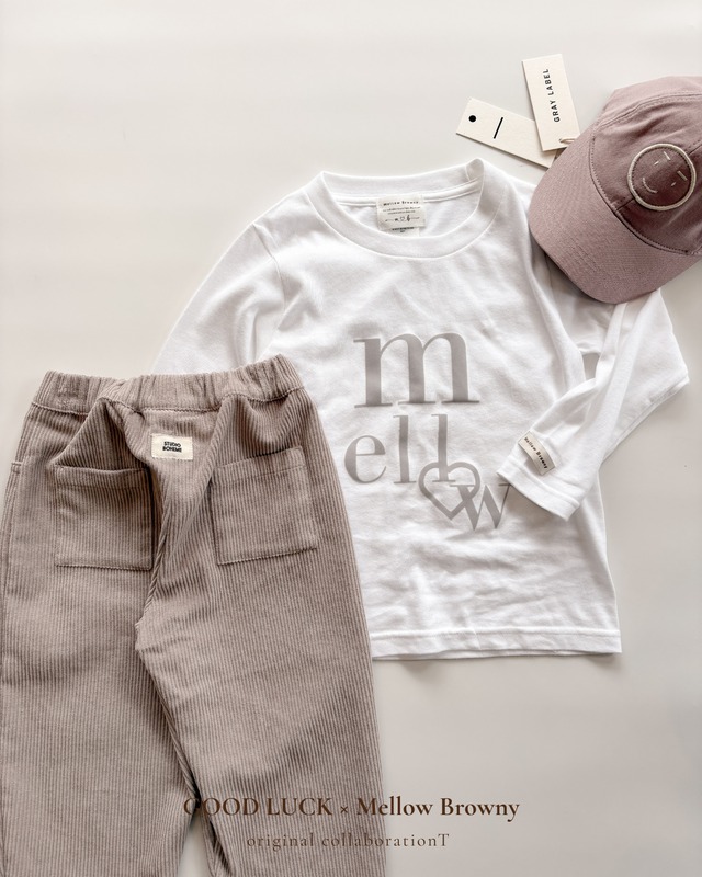 Mellow Browny × GOOD LUCK STORE "collaboration T" kids