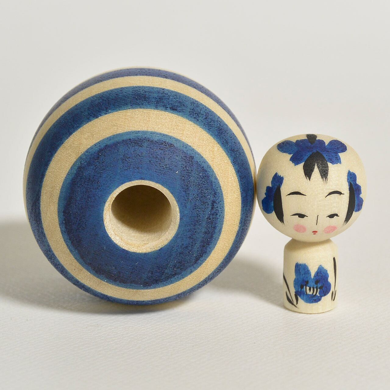 青のえじこ（青のシリーズ） 約1.5寸 約4.5cm 鈴木明 工人（作並系