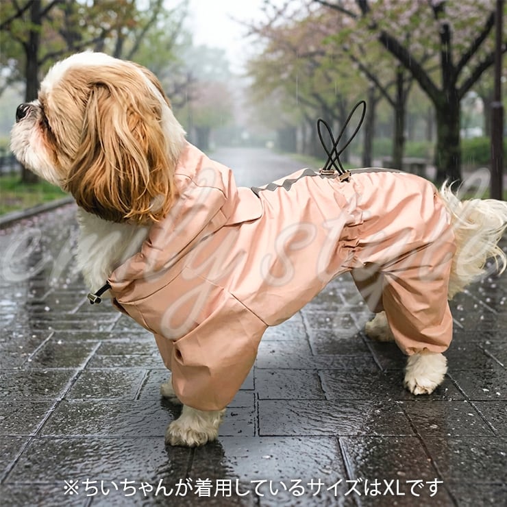お買い得♪】つなぎタイプ の レインコート リードホール付き ☆ 雨具
