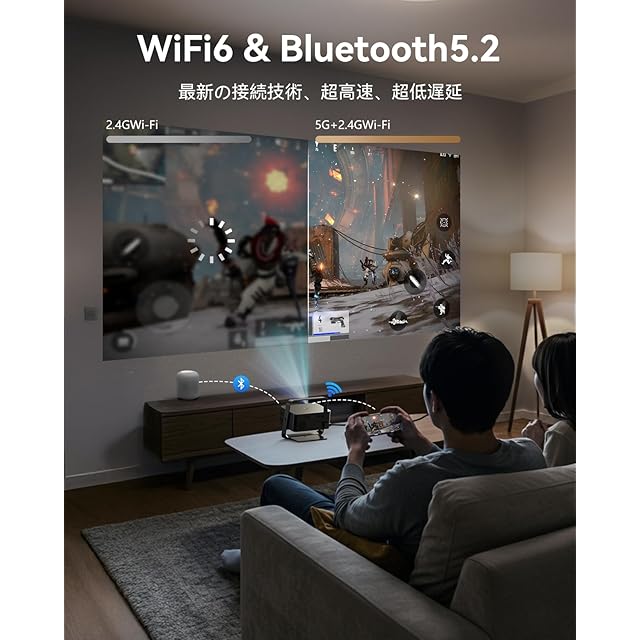 1080P FHD・Netflix公式ライセンス】Polocsh プロジェクター 家庭用