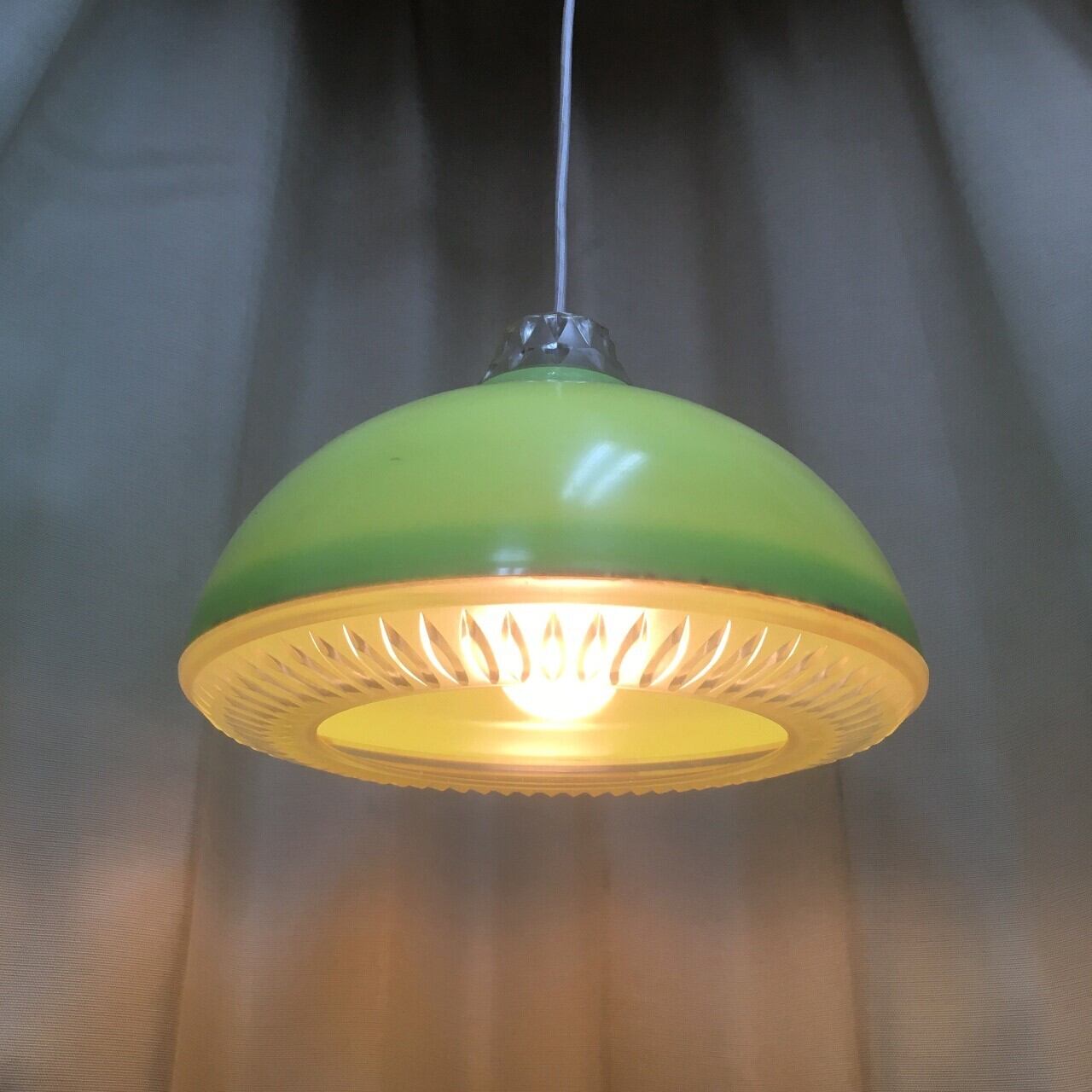 レトロガラスランプシェード 天井照明 ガラスオブジェ ペンダント