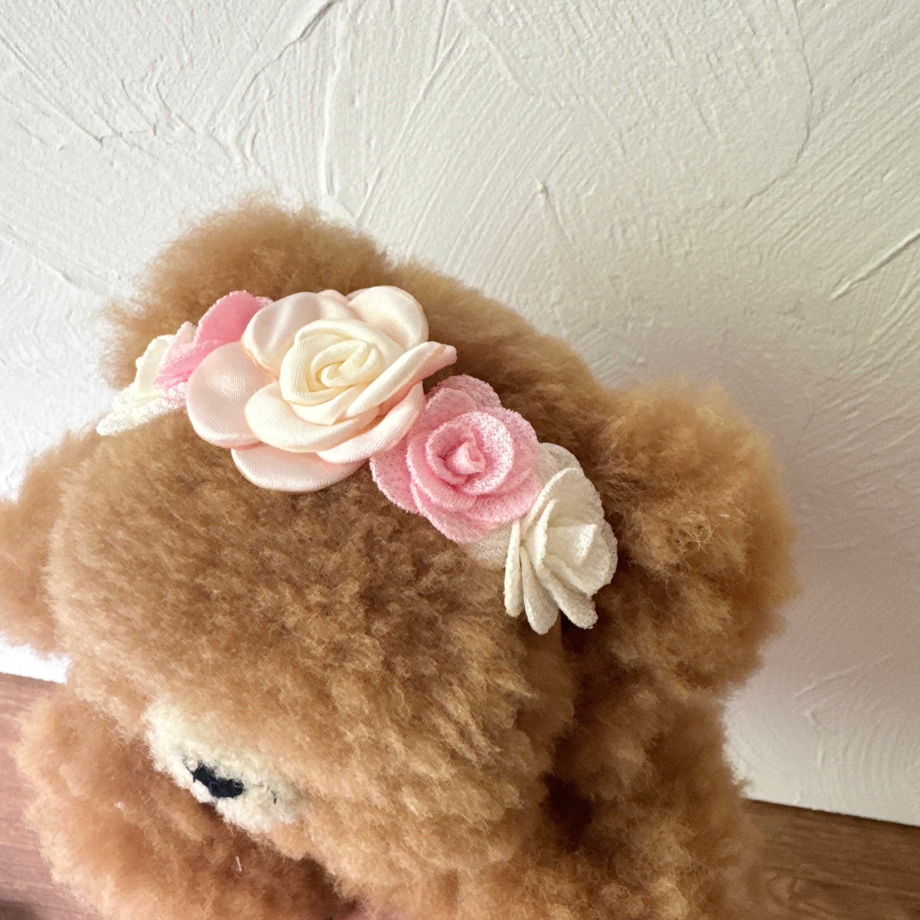 グリーン入りホワイトのお花ヘアバンド 2本セット