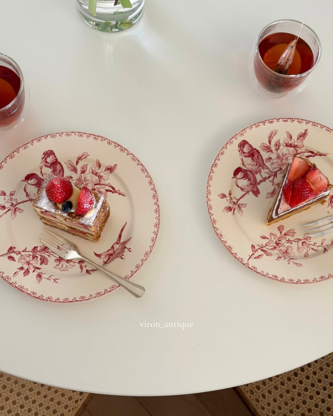 Sarreguemines サルグミンヌ / “FAVORI” 愛らしい小鳥の平皿プレート a