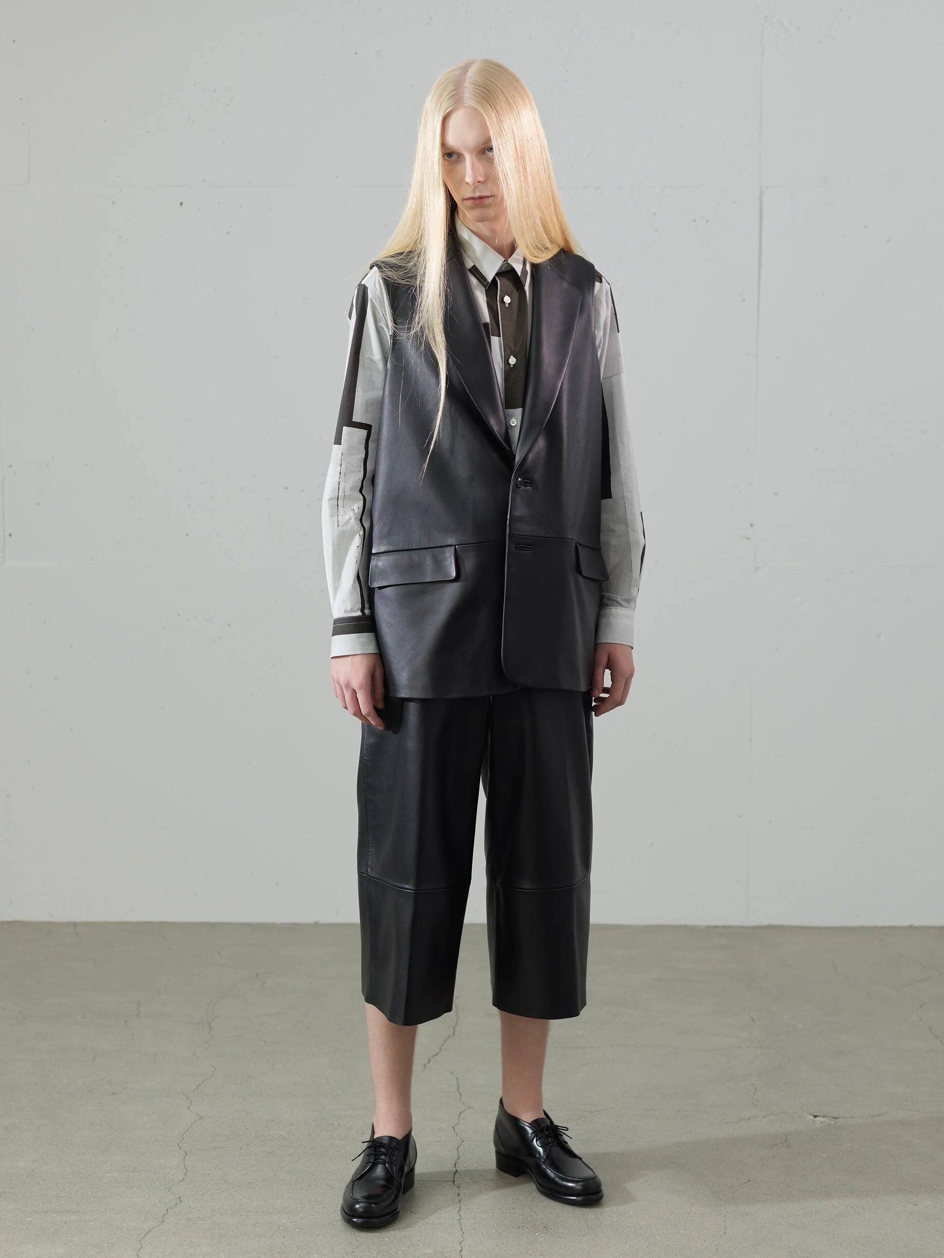 REVERBERATE” LEATHER TROUSERS BLACK” | Lapel online store REVERBERATE” LEATHER TROUSERS BLACK” | Lapel online store
