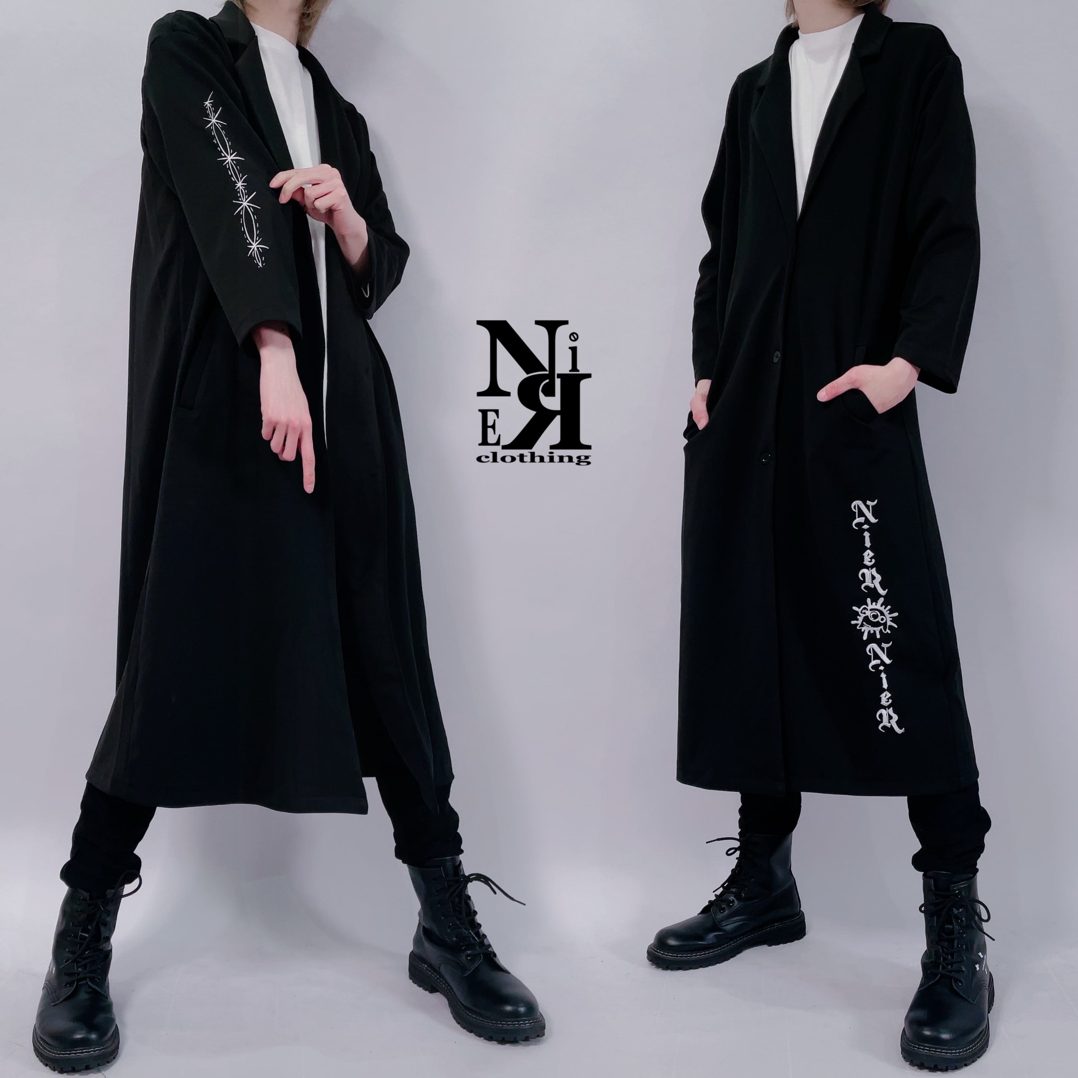 113cmDESIG刺繍ロングジャケットコート | NIER CLOTHING