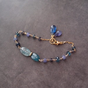 Mixed Stone Bracelet【K14gf】Blue／ブレスレット