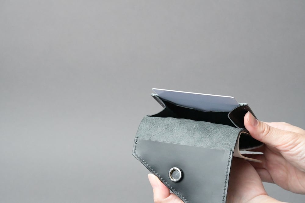 Double Flap WALLET □ホワイト-ライトグレー-Qブラック Double Flap WALLET □ホワイト-ライトグレー-Qブラック