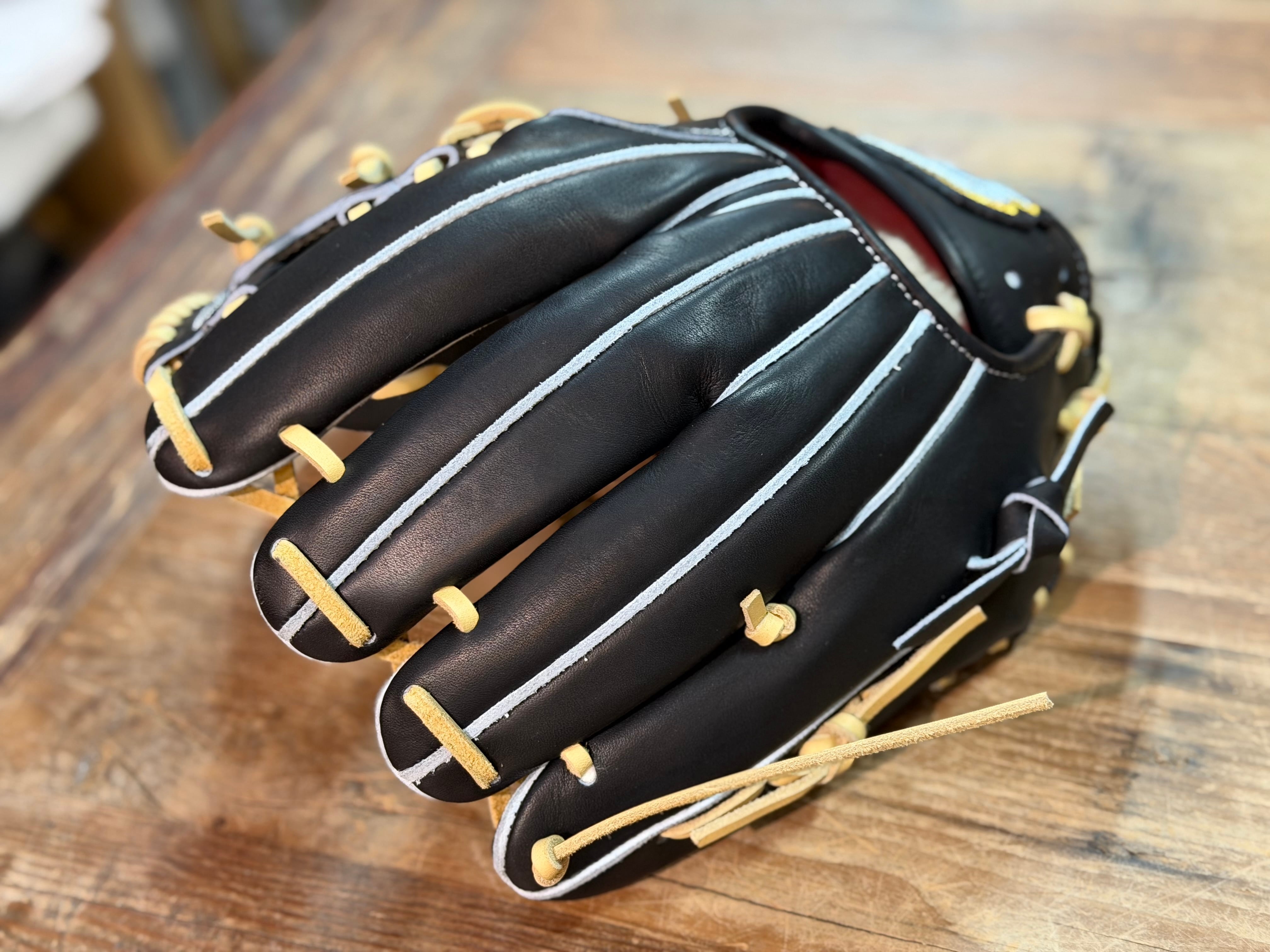 GS 硬式内野用 当て挟み型 ゴリラブラック×キャラメル Hウェブ | 野球