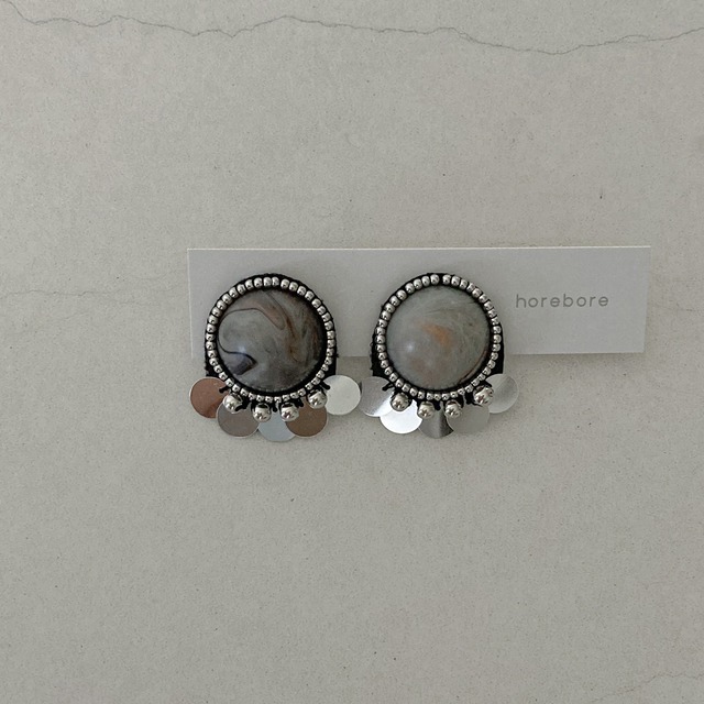 swirl gray (pierce / earring)