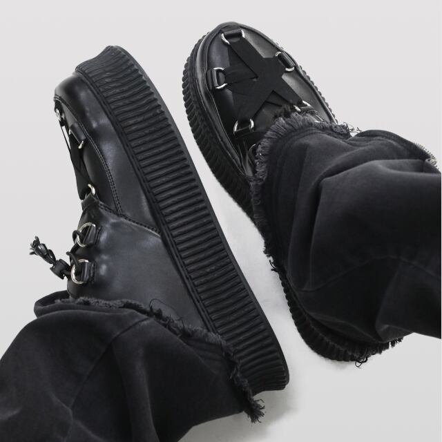 【予約販売】レザーシューズ 革靴 メンズ ローファー 星 レースアップ 厚底 シンプル 靴 デザイン フォーマル モード ブラック 黒 クラシカル お洒落 カジュアル シック パーティー 結婚式 24cm/24.5cm/25cm/25.5cm/26cm/26.5cm/27cm