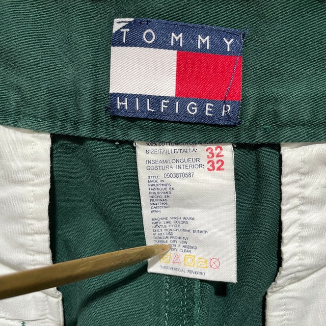 『送料無料』90s Tommy  hilfiger トミーヒルフィガー　カラーチノパンツ　緑