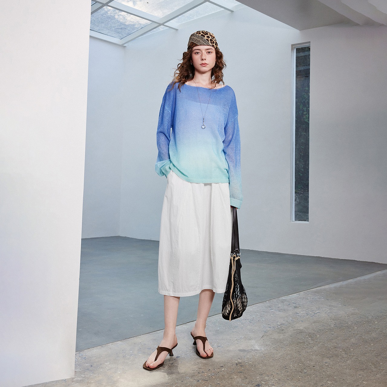 Gradient Sheer Knit Top / グラデーション シアー ニット トップス