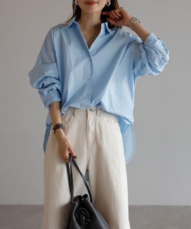 オーバーシルエットコットンシャツ