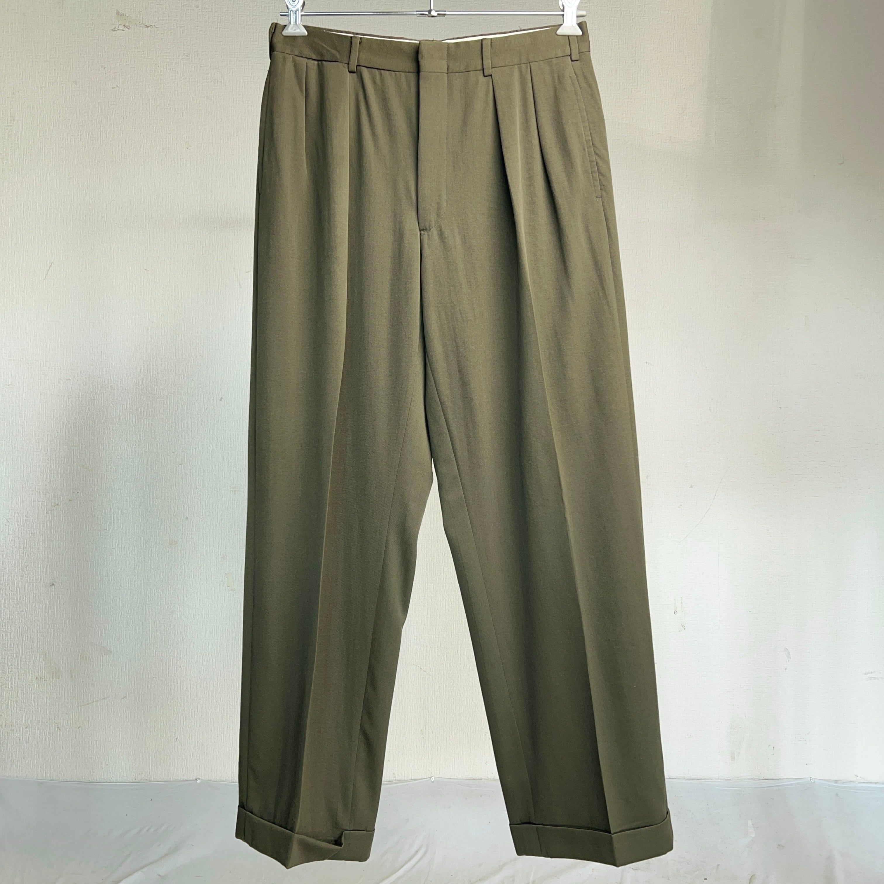 90's Polo by Ralph Lauren GABARDINE IN-TUCK SLACKS 90年代 ポロ