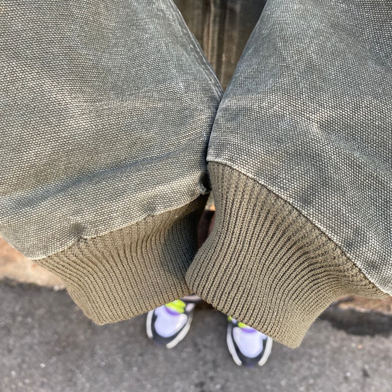 美品 カーハート サンタフェジャケット オーバーサイズ グレー Lサイズ Carhartt カーハート サンタフェジャケット フード付き ダック地