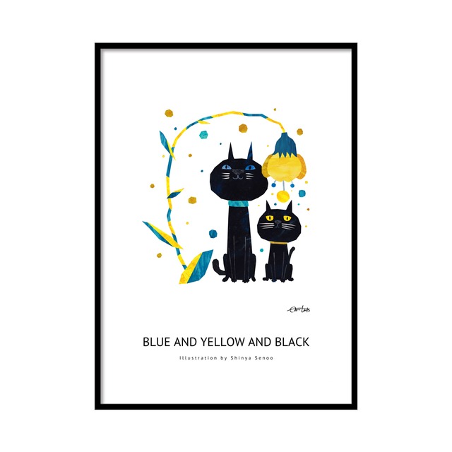 ポスター　A2サイズ(42cm×59.4cm)　『BLUE AND YELLOW AND BLACK』