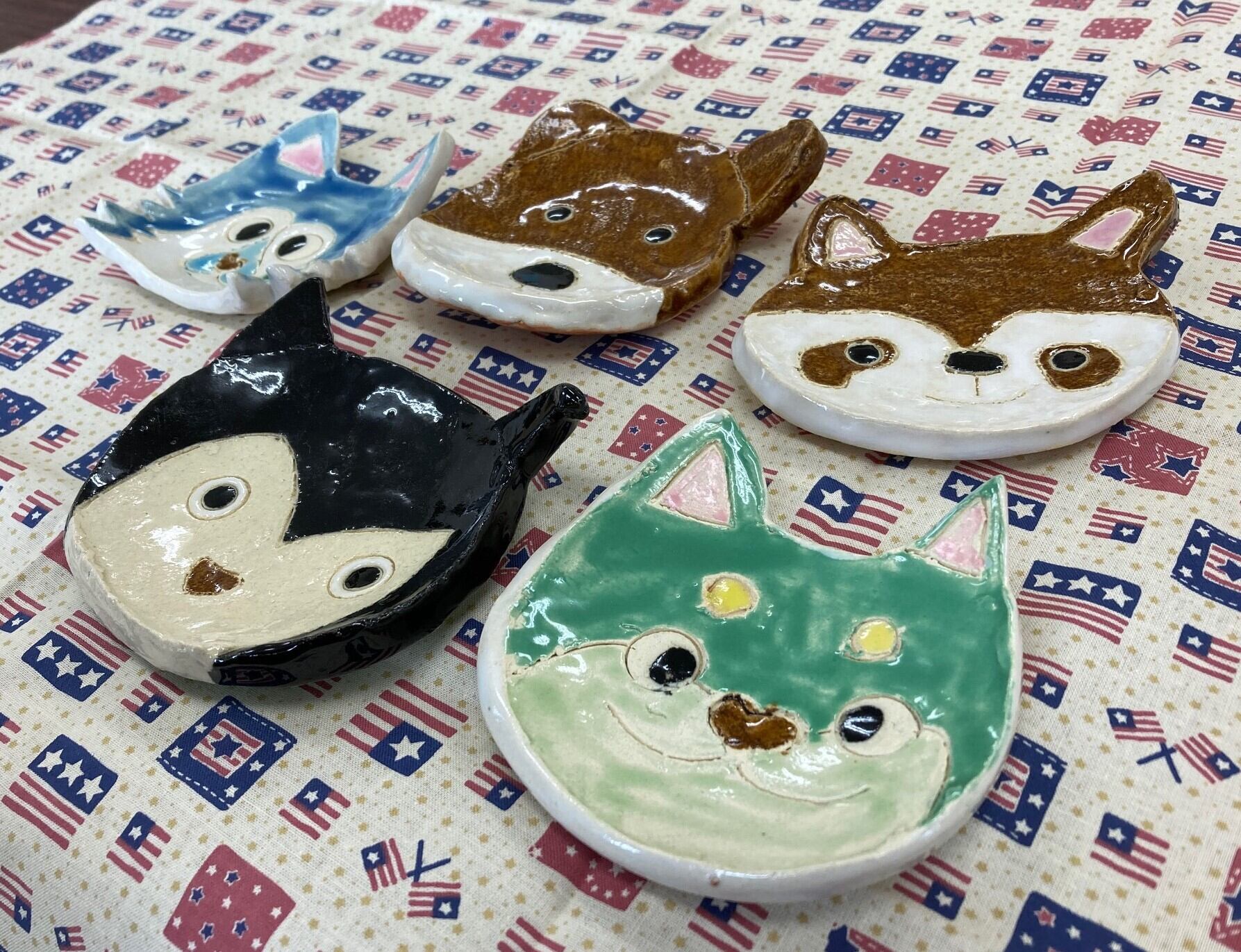 新品】リサラーソン ごのねこ 豆皿 有田焼 5枚セット 小皿 北欧 和食器