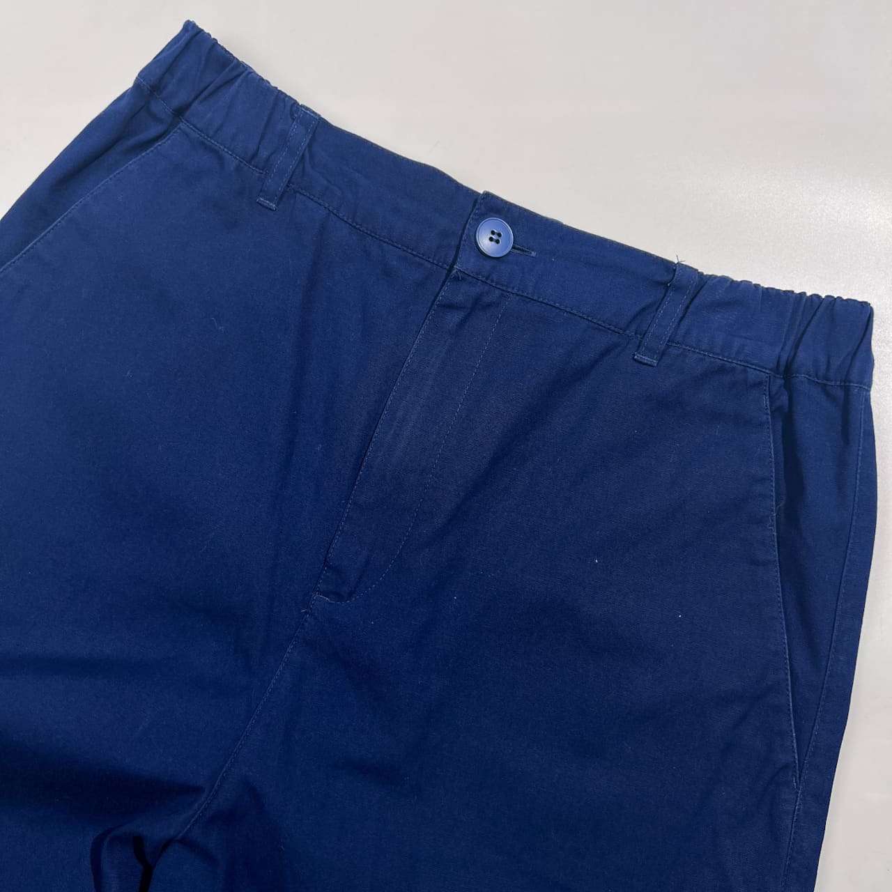 agnes b. アニエスベー コットン パンツ サイズ 38/ブルー ネイビー系 レディース ウエストゴム ワーク カジュアル