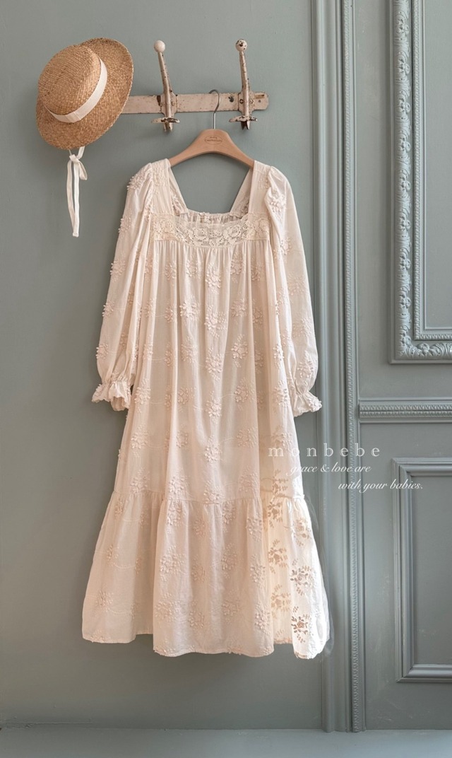 【予約】monbebe Flora vintage one-piece (adult)