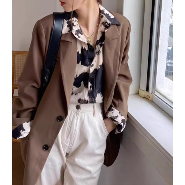 monotone tie-dye style print shirt 10173