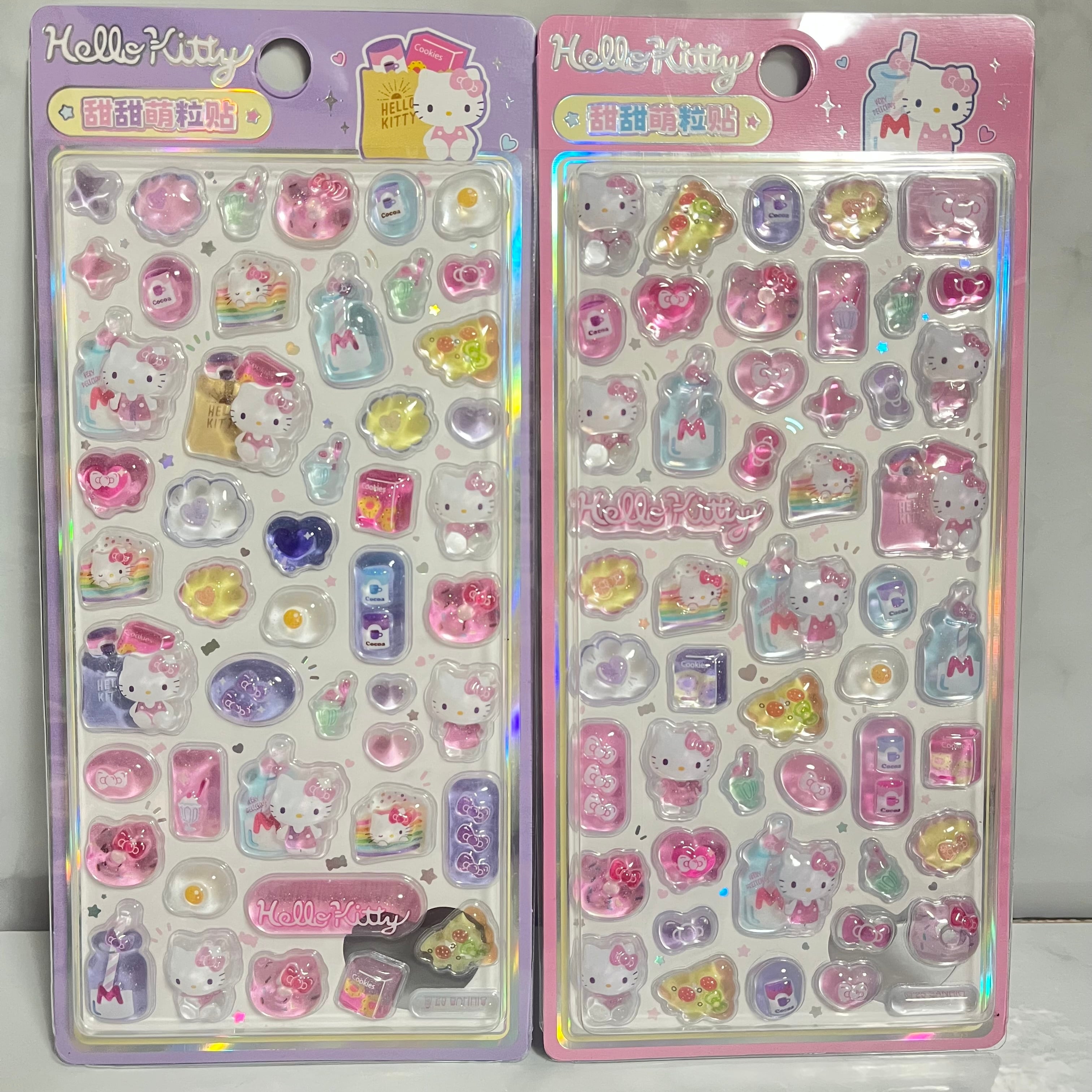 正規品】ハローキティ 2枚セット ドロップシール 3D立体 ぷくぷく