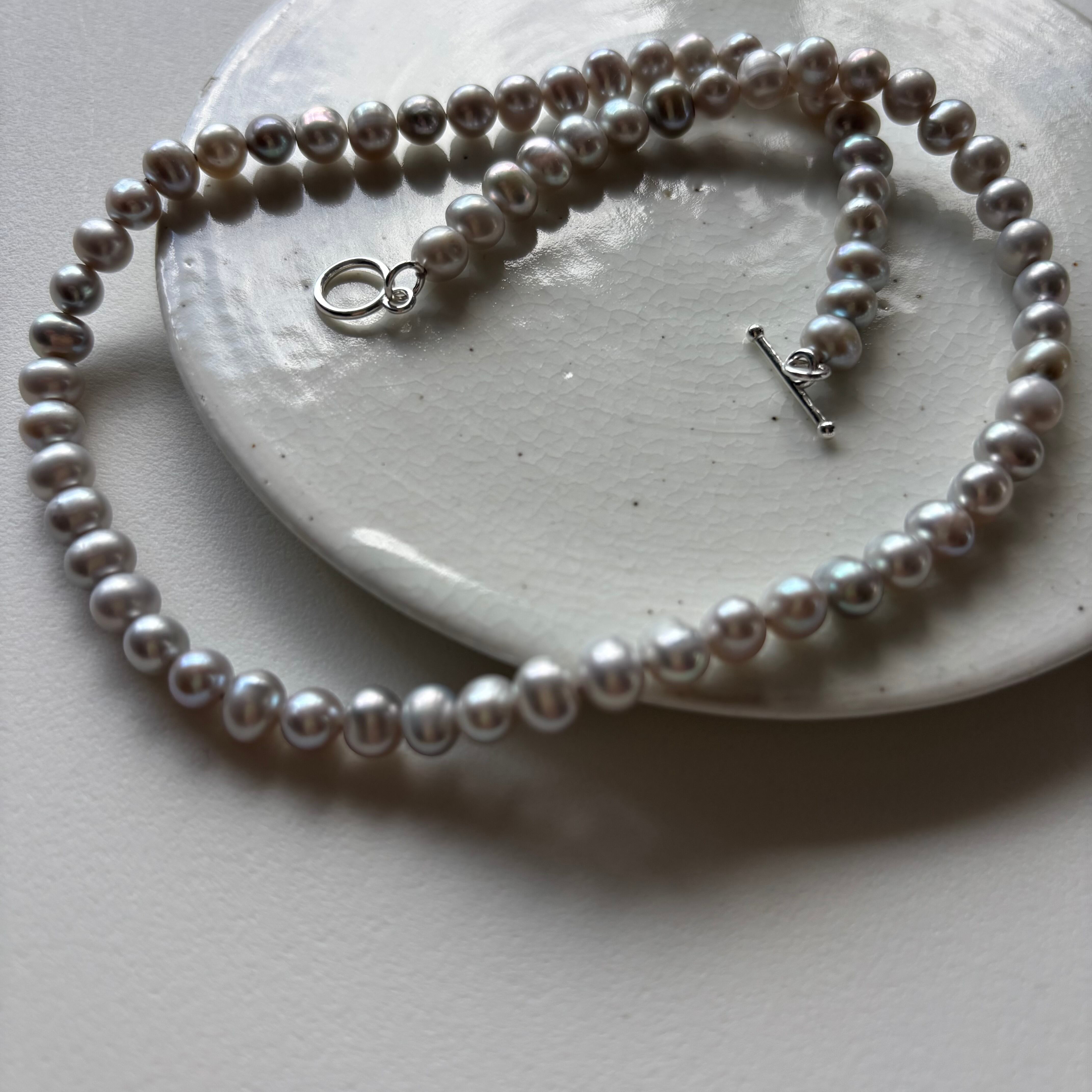 heart pearl all knot necklace | SUNNY heart pearl all knot necklace | SUNNY