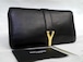 定番◆SAINT LAURENT PARIS サンローラン クラシック ラウンドジップ ウォレット レザー 長財布 黒◆ クラシックロゴが映える定番モデル♪