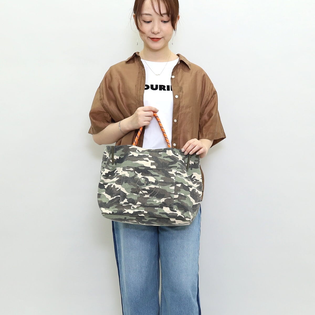 COOCO】SMILEY ビーズ 刺繍 トートバッグ A4収納可能 | おきらくさBAGS