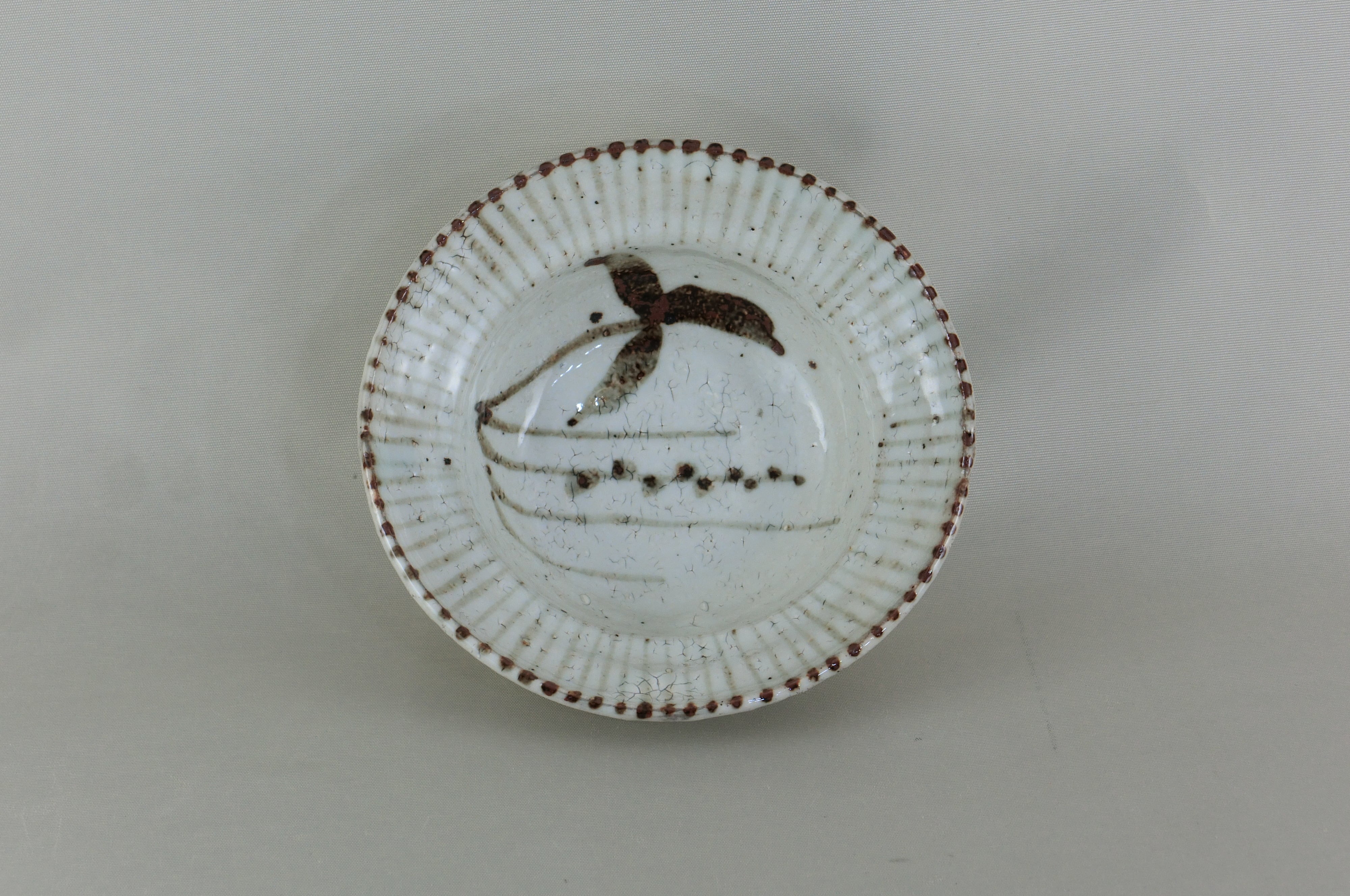 粉引オモダカ楕円向付