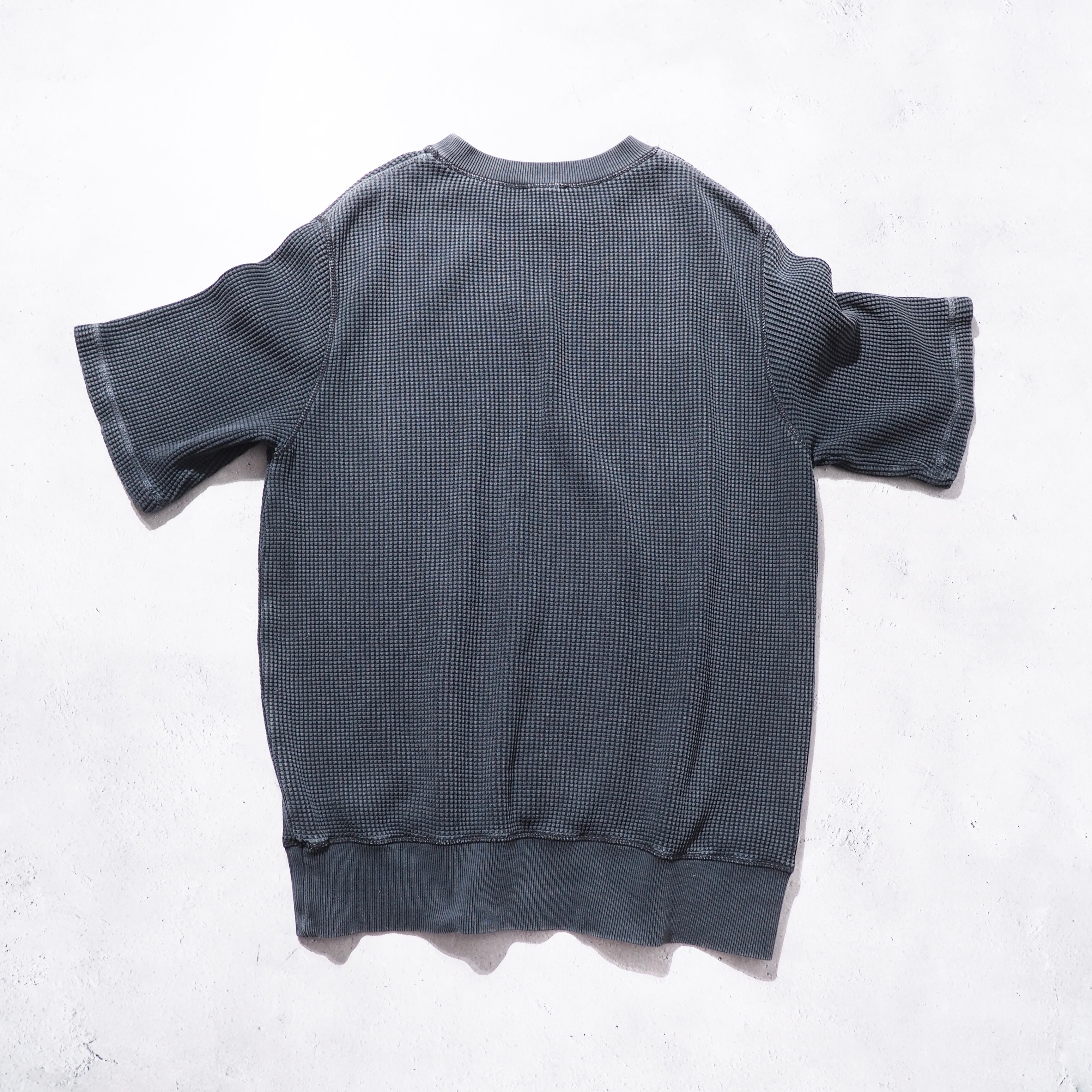 " DIESEL " Pigment Dyed × Logo printed Over silhouette Thermal Tee