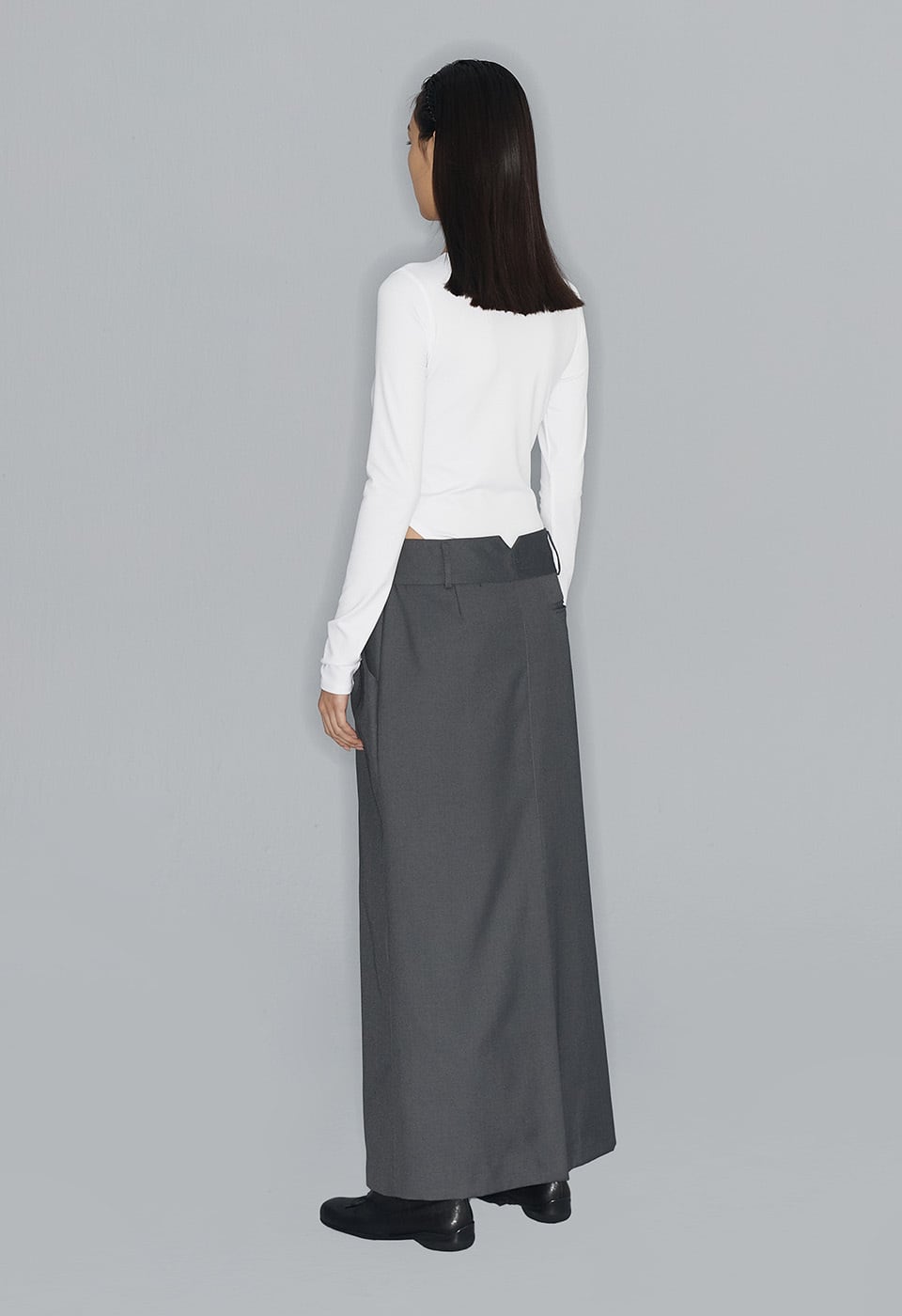 OPEN YY] NECKTIE BODYSUIT, WHITE 正規品 韓国ブランド 韓国通販 韓国