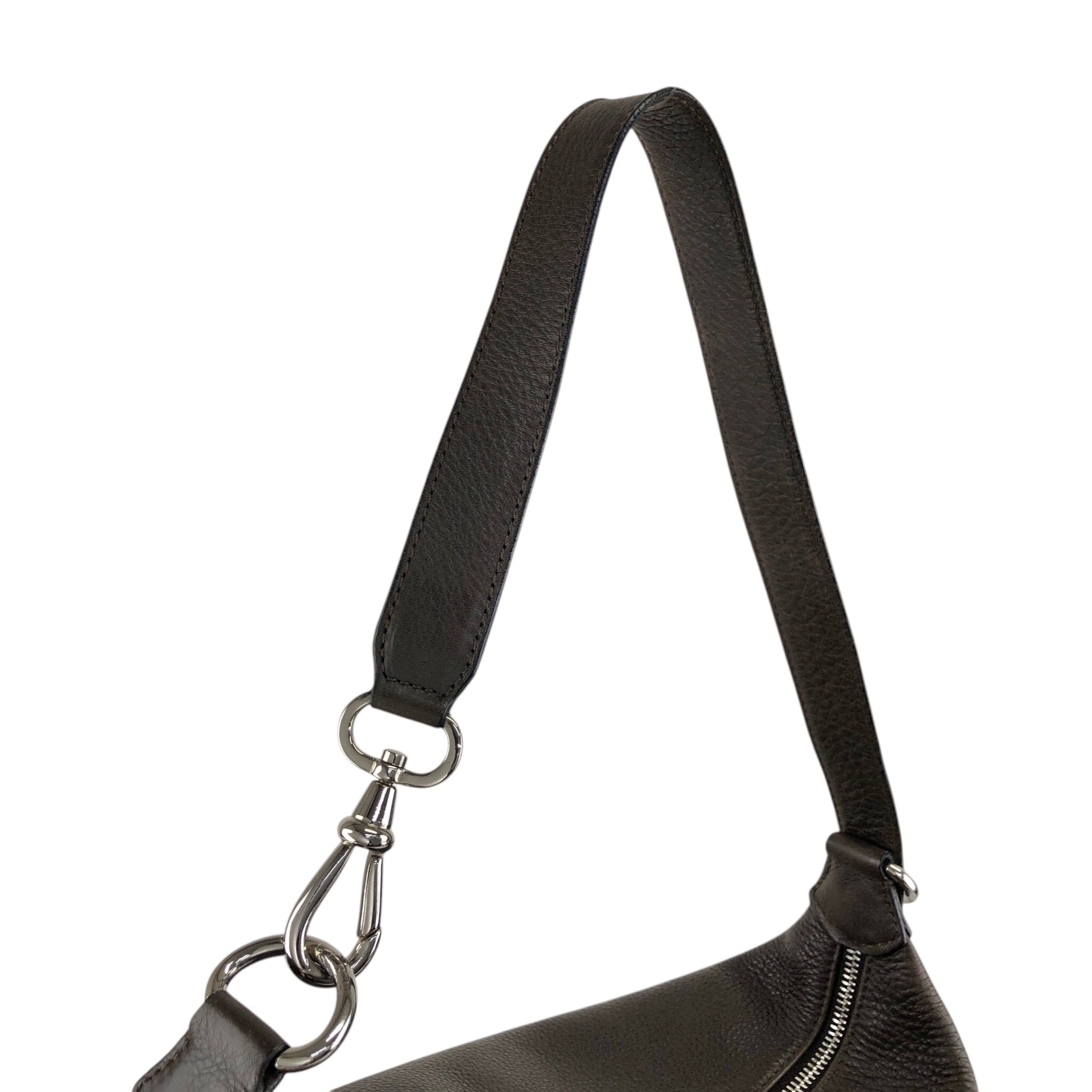 CELINE セリーヌ ショルダーバッグ ブラウン ブラゾン型押し バケツ型