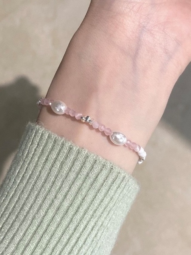《即納》clear beads bracelet