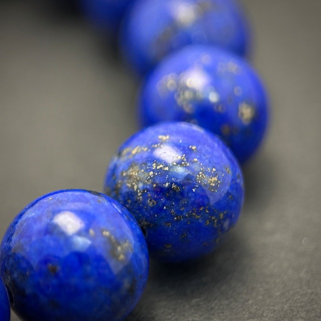 【天然無着色の深い藍色】天然無着色 ラピスラズリ ブレスレット 約10.5mm【BR8032】SK