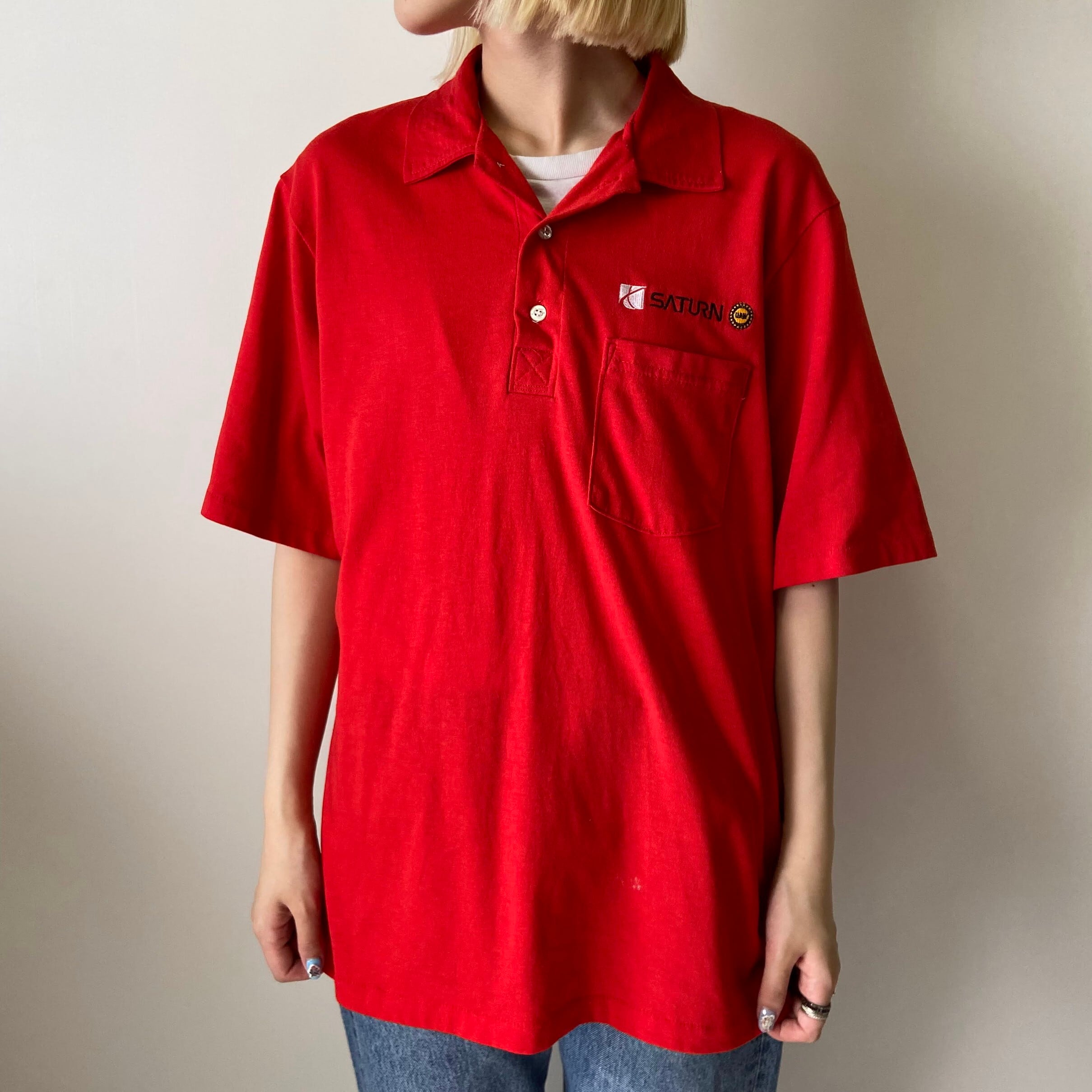 90年代 USA製 RED KAP レッドキャップ シングルステッチ 企業ロゴ刺繍