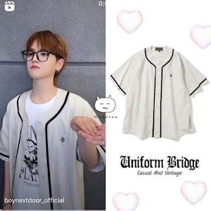 ★BOYNEXTDOOR リウ 着用！！【UNIFORM BRIDGE】UBC baseball shirt beige