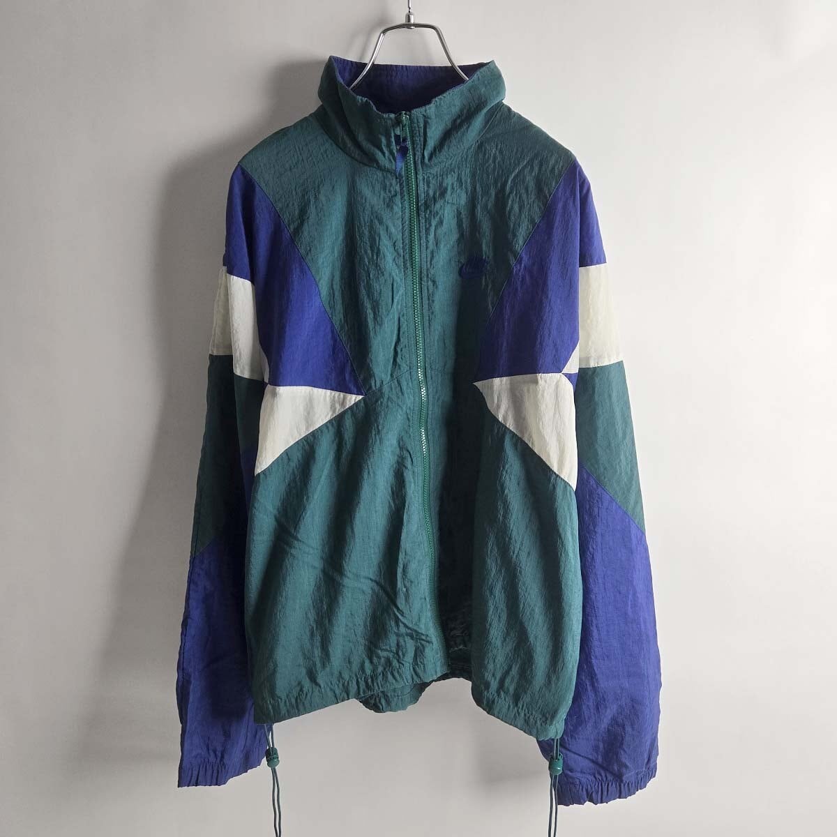 裏フリースナイロンジャケット チャムス CHUMS ロゴ刺繍 ジップアップ