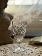 フランスVintage  リキュールグラス パフェグラス 前菜グラス クリア ガラス カットガラス フラワーベース インテリア 撮影小物