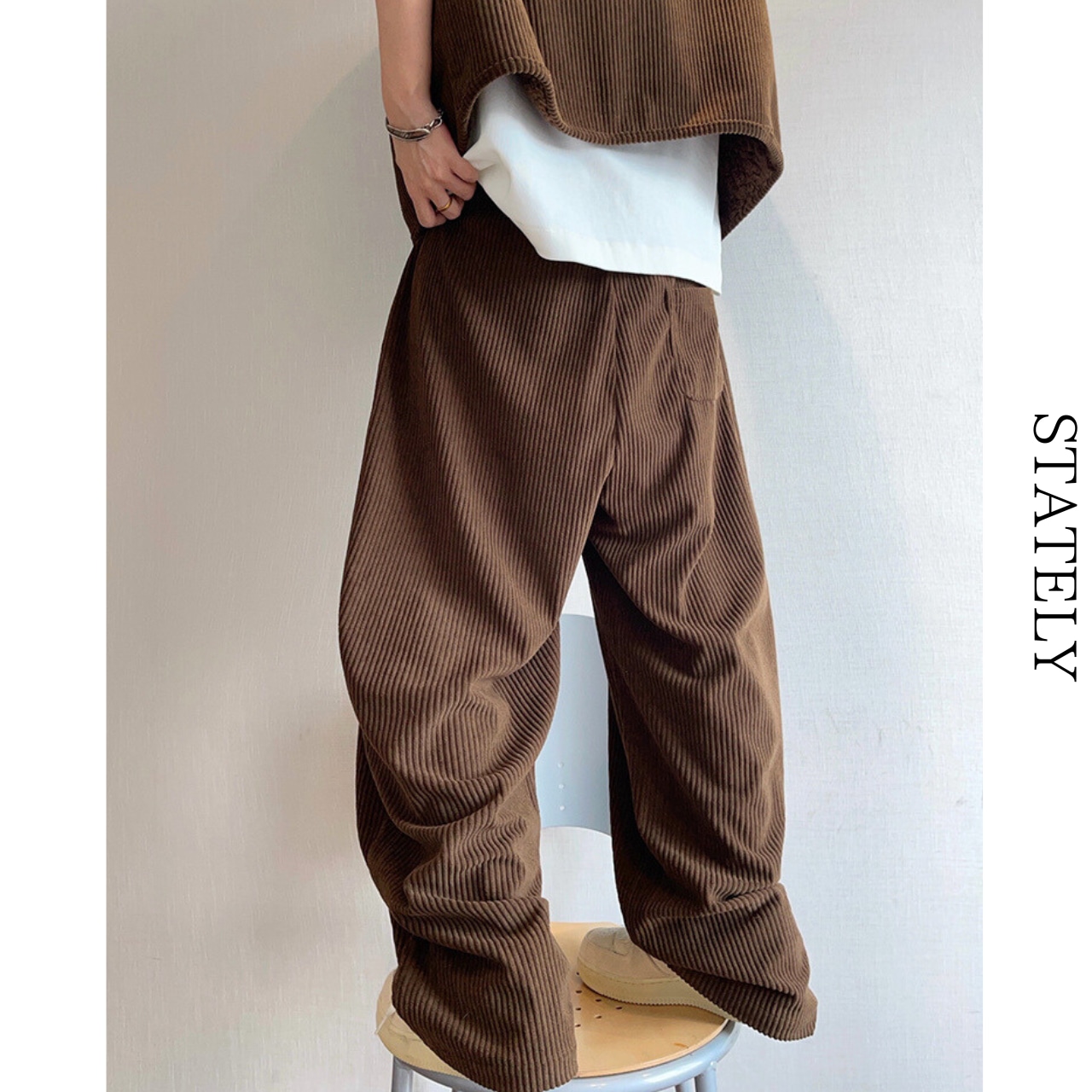 コーデュロイ Tie Wide Pants_B14・画像10