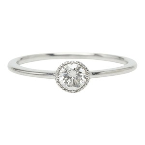 K18WG ホワイトゴールド ダイヤモンド ダイヤ0.20ct リング 指輪 レディース 8.5号 【中古】