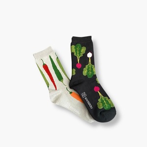 お野菜 : クルーソックス 2P【 KIVISDOU 】