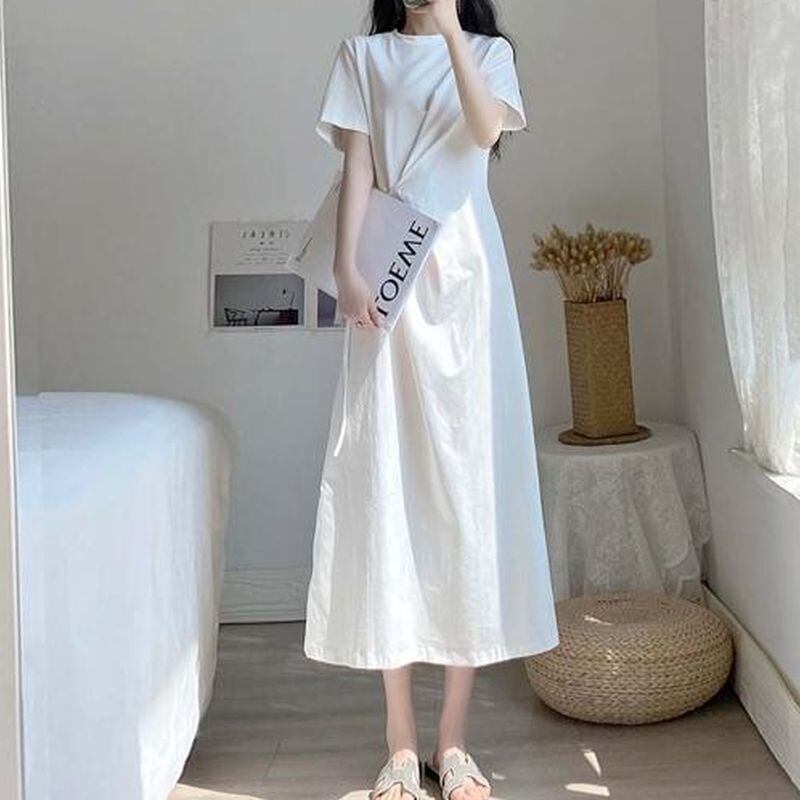 サマー フィット リボン シンプル ワンピース ドレス Your Iris